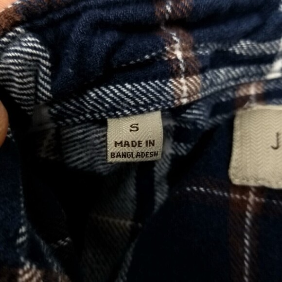JACHS NY Blue Brawny Plaid Cotton Flannel Shirt Wester Button Down Casual Small - Picture 8 of 9